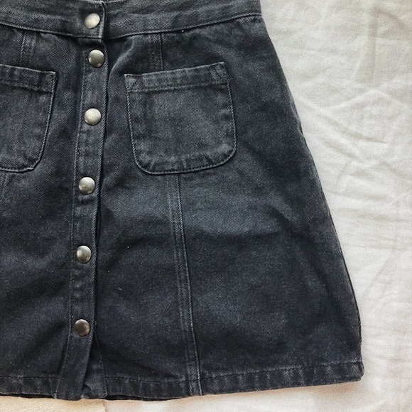 Urban Outfitters Black Denim Skirt - Picture 2 of 4